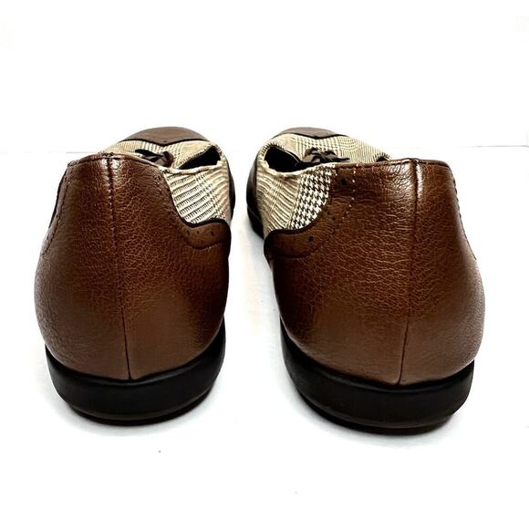 Comfortview Aster 44634 Brown Herringbone Tassel Flat Loafers Comfort 9.5W EUC - Picture 8 of 12